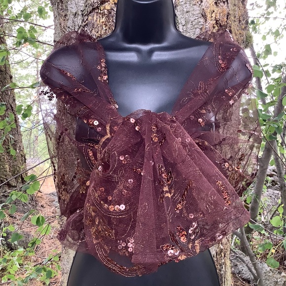 24 by 70 Brown Shawl Bridesmaids Scarf Wedding Accessories Former Event outfits - Picture 3 of 7